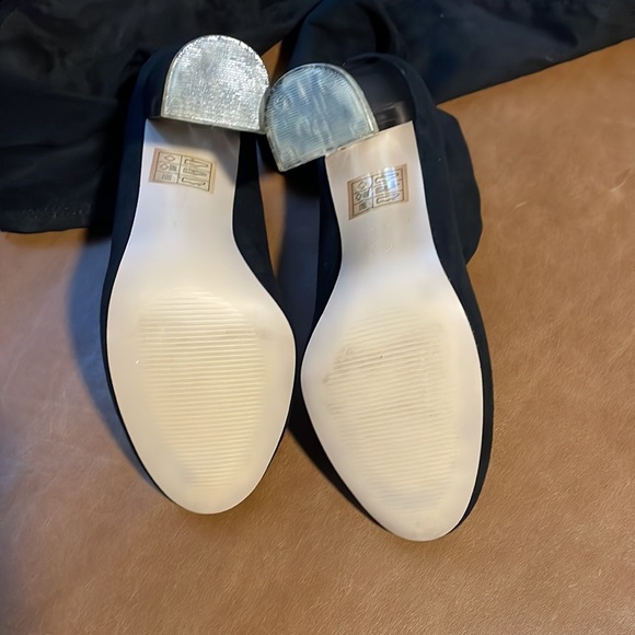 Lucite heel faux suede thigh high boots - Picture 3 of 3